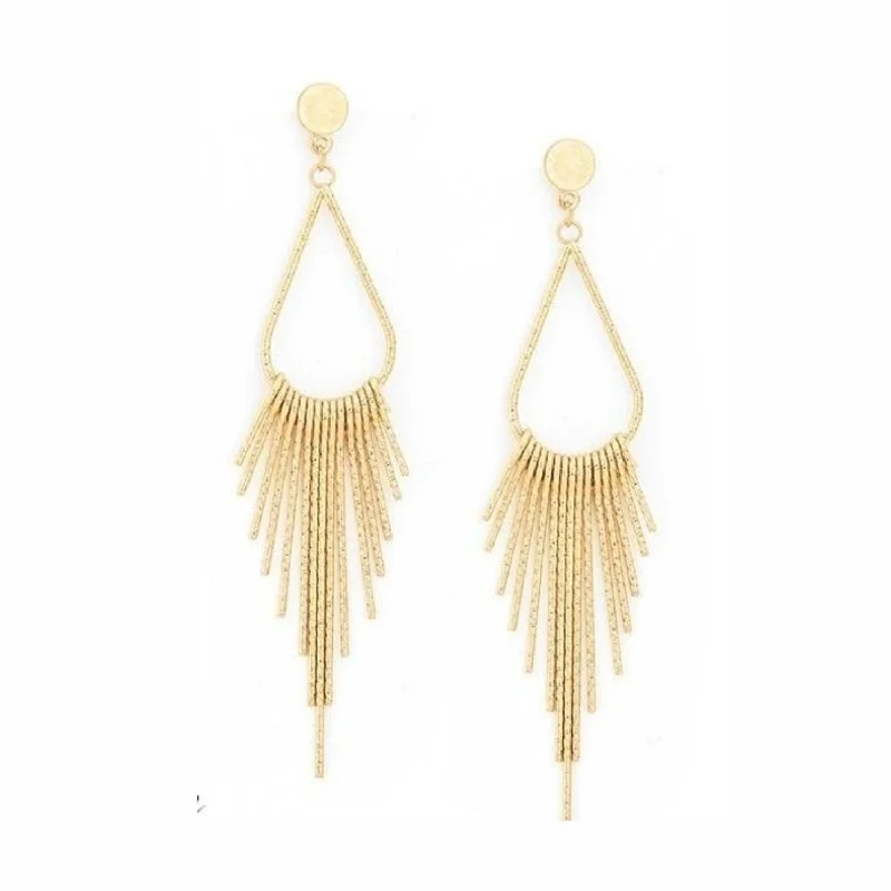 Women’s pearl stud earrings-Long Tassel Earrings