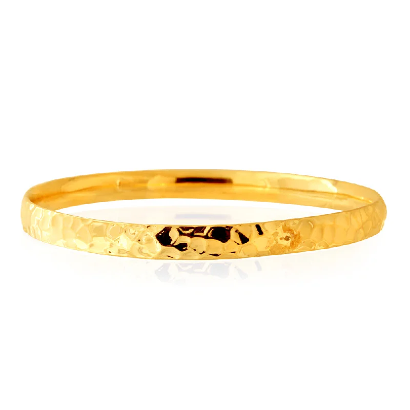 Women’s wedding bangles-9ct Yellow Gold Silver Filled Diamond Cut Bangle