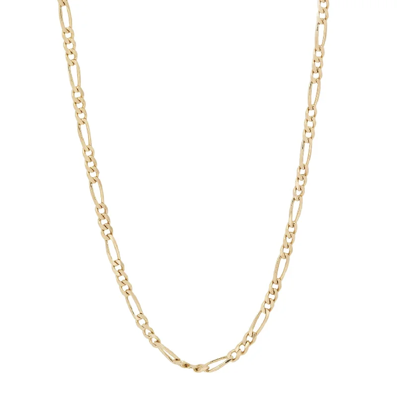 Women’s infinity necklaces-Thin Gold Figaro Necklace