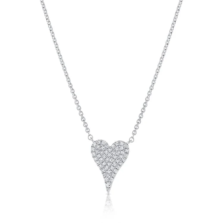 Women’s multi-layer necklaces-14k Gold & Diamond Heart Necklace