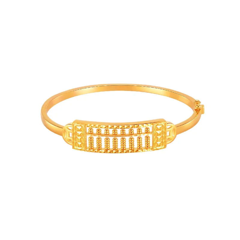 Women’s gold-plated bracelets-916 Gold Divine Abacus Bangle