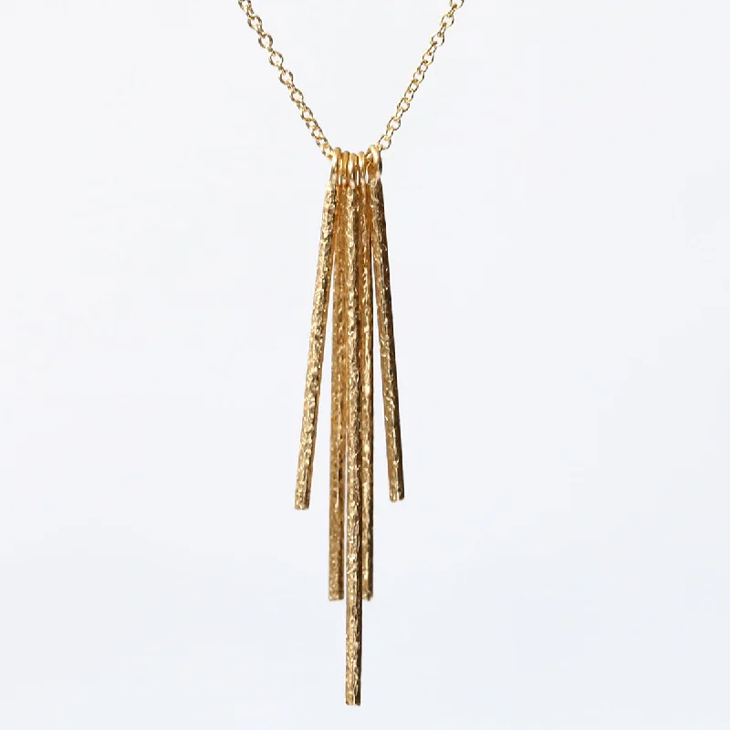 Women’s diamond stud necklaces-Rain stick necklace