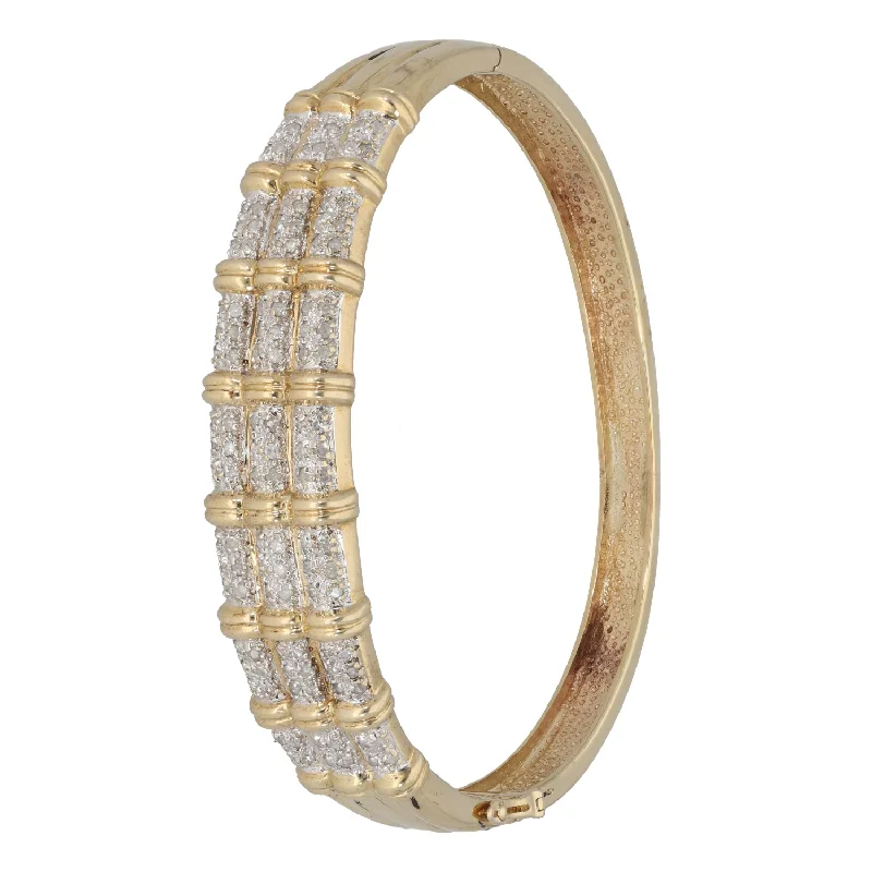 Women’s sparkling bangles-9ct Gold 1.00ct Diamond Alternative Bangle