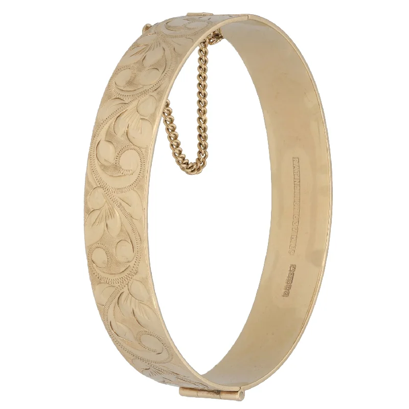 Women’s trendy bangles-9ct Gold Hinged/Clasp Bangle