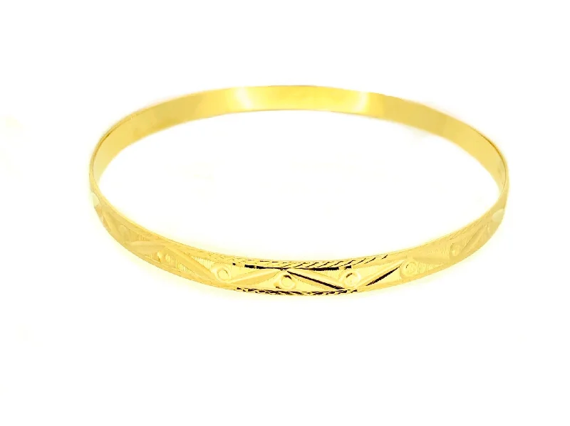 Women’s gold bangle bracelets-14K Bangle Solid Gold