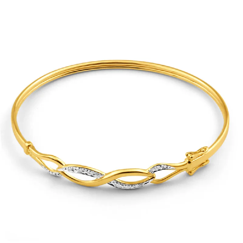 Women’s bangles set-9ct Yellow Gold Diamond Bangle