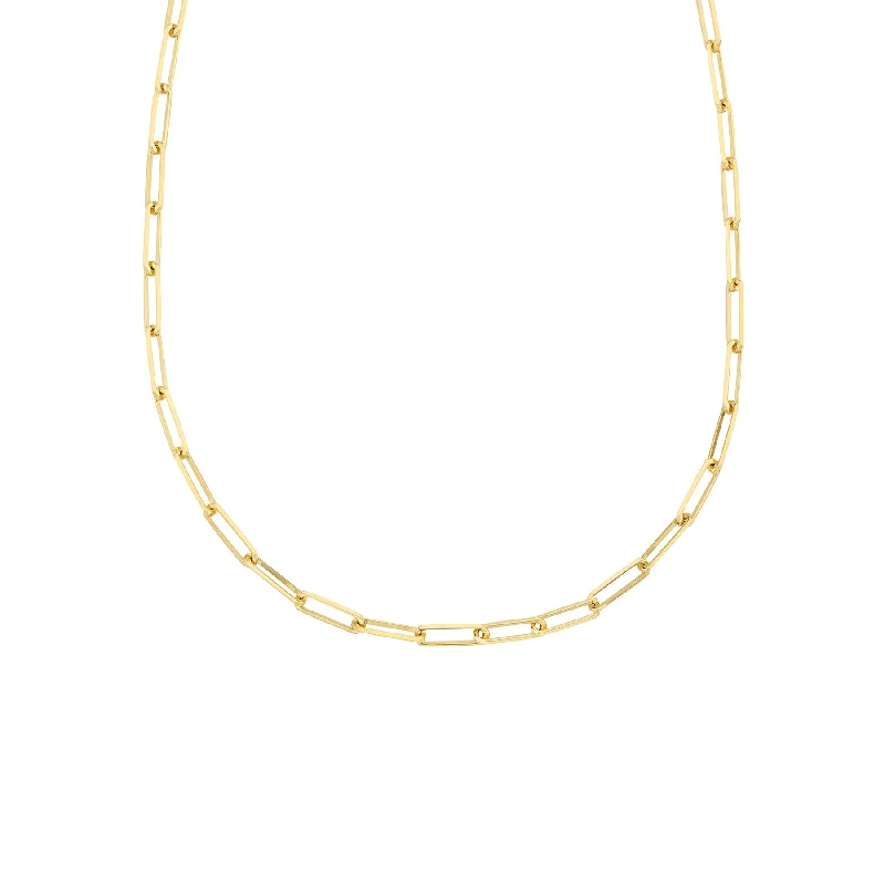 Women’s zodiac necklaces-Ultimate Rectangle Chain Necklace - 14k Yellow Gold