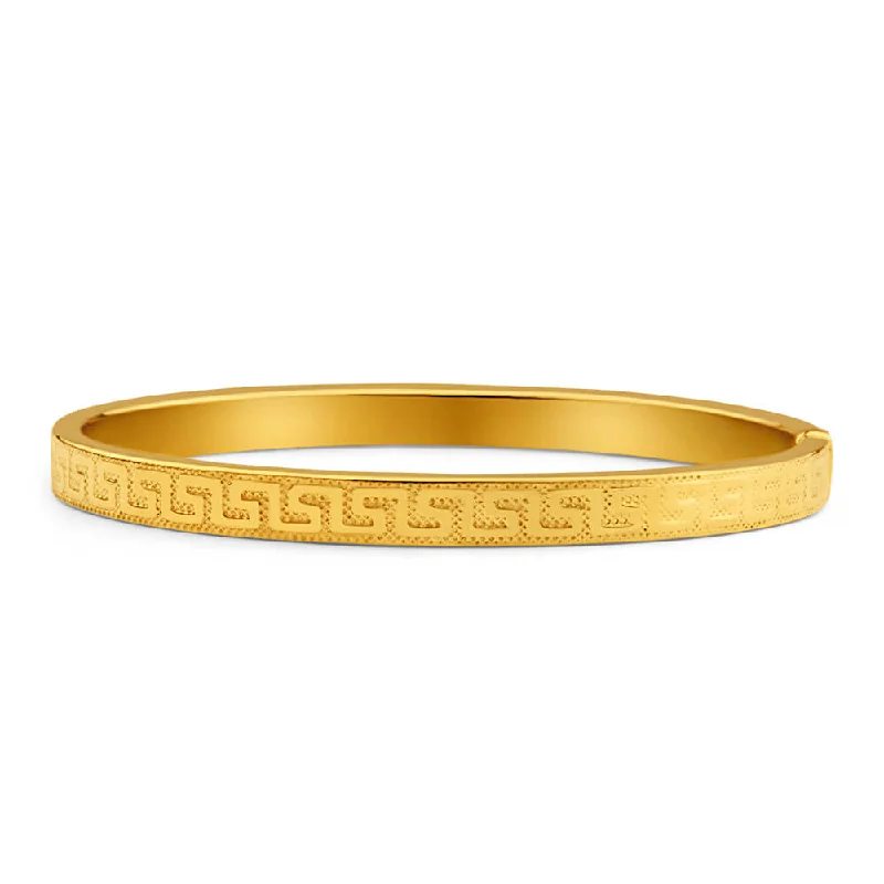 Women’s luxury bangles-9ct Enticing Yellow Gold Silver Filled Bangle