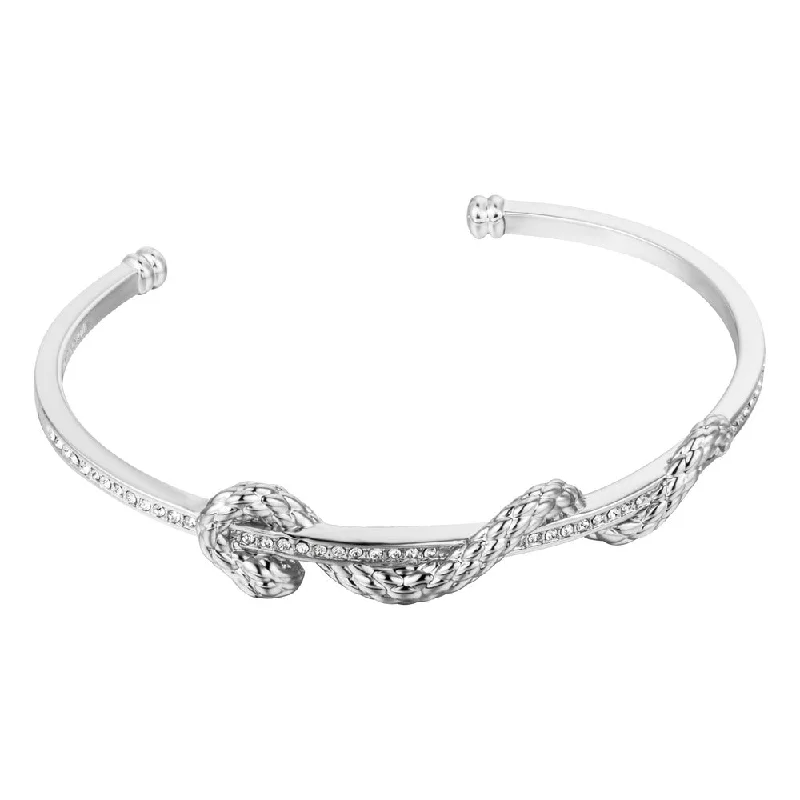 Women’s gold-plated bangles-Enchanting Women Silver Bangle