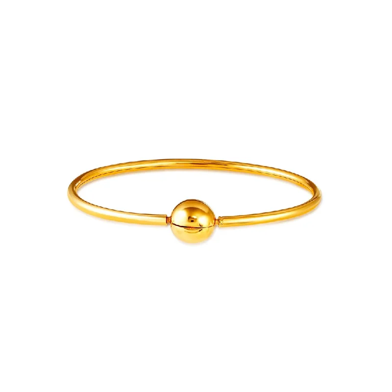 Women’s wide bangles-916 Gold Charm Bangle