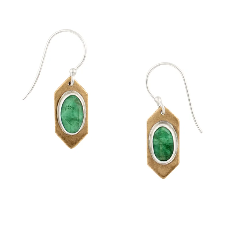 Women’s statement earrings-Emerald Empire Earrings