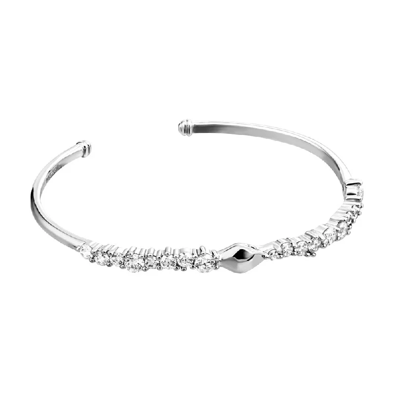 Women’s silver cuff bracelets-Women Bangle