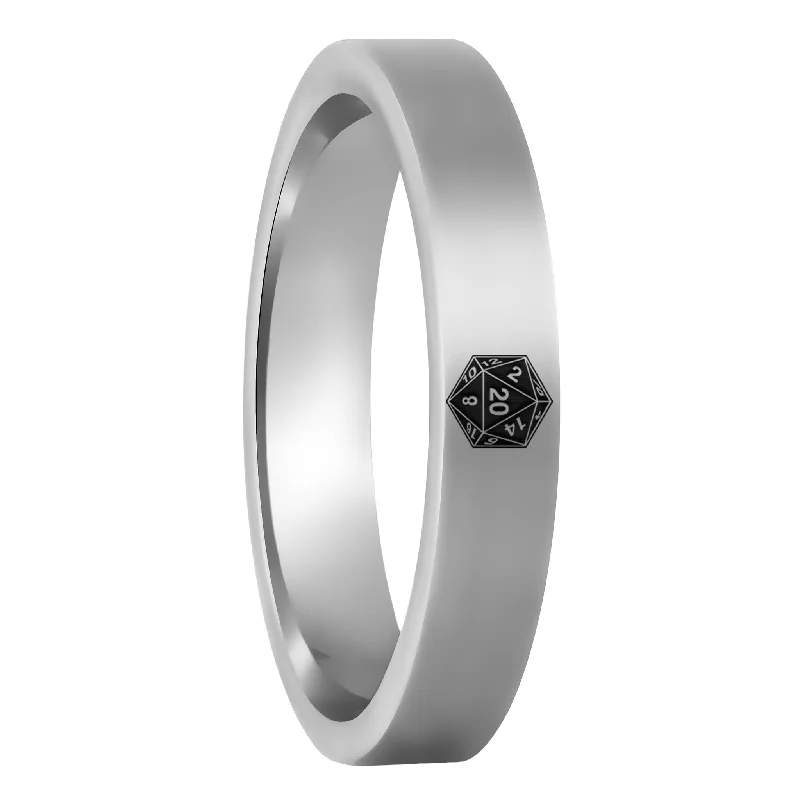 Trendy rings for women-D20 Tungsten Women's Wedding Band