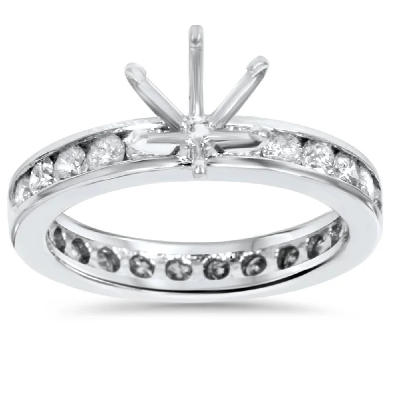 Women’s wedding set engagement rings-1 1/2ct Diamond Eternity Engagement Setting Mount Ring