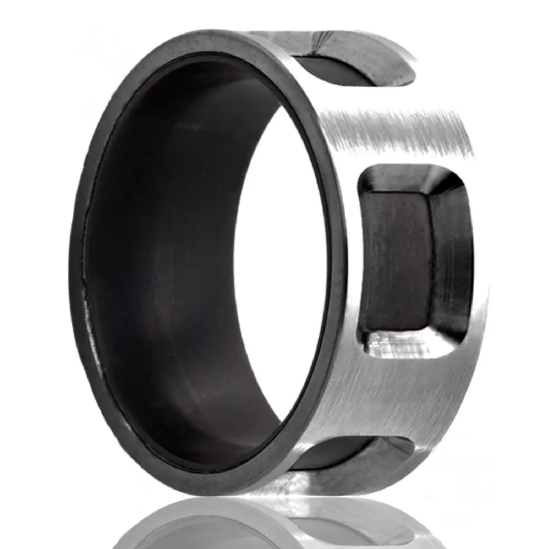 Women’s contemporary rings-Zirconium Men's Wedding Band