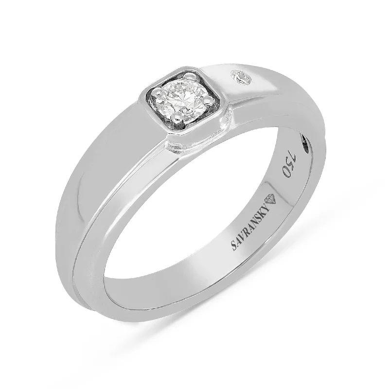 Women’s custom-designed engagement rings-Flush Diamond Wedding Band