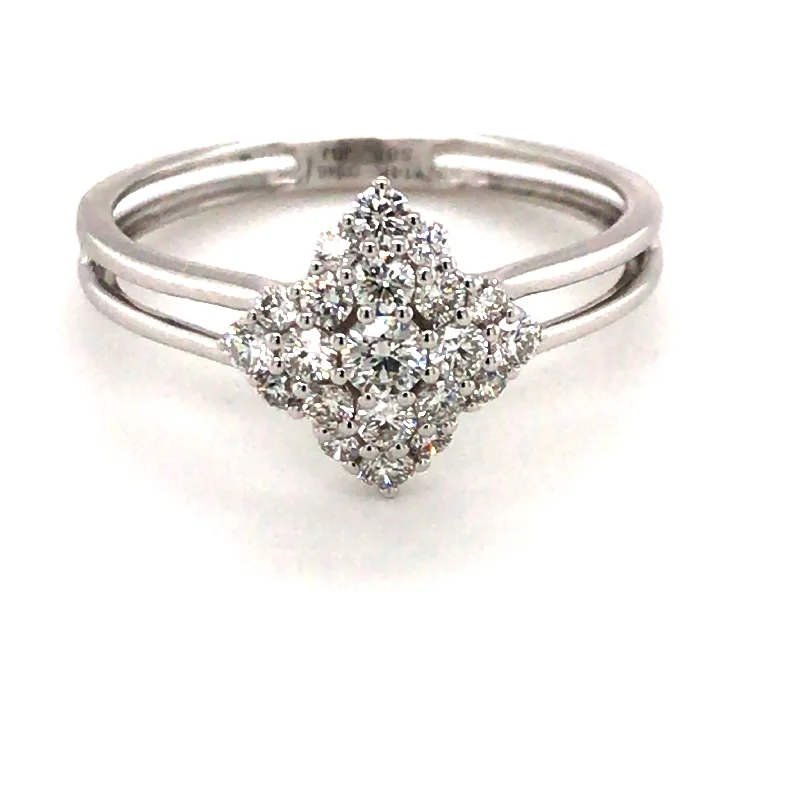 Women’s ethically sourced engagement rings-14 kWhite Gold .46cttw Diamond Ring