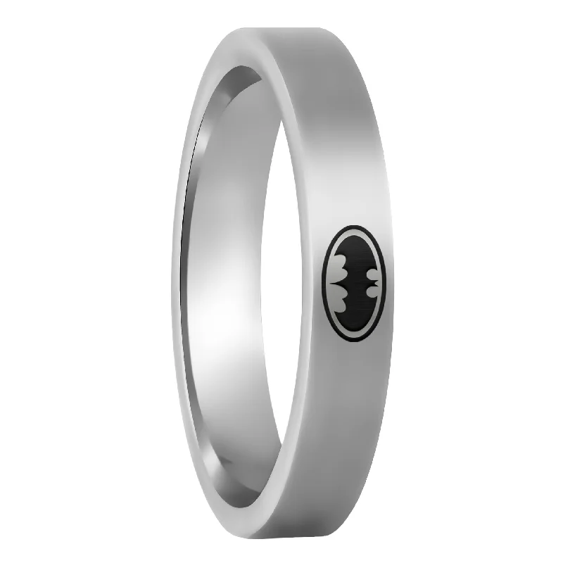 Custom engagement rings for women-Batman Tungsten Women's Wedding Band