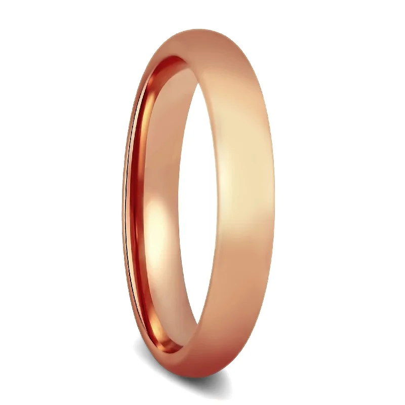 Women’s small rings-Women's Rose Gold Tungsten Wedding Band