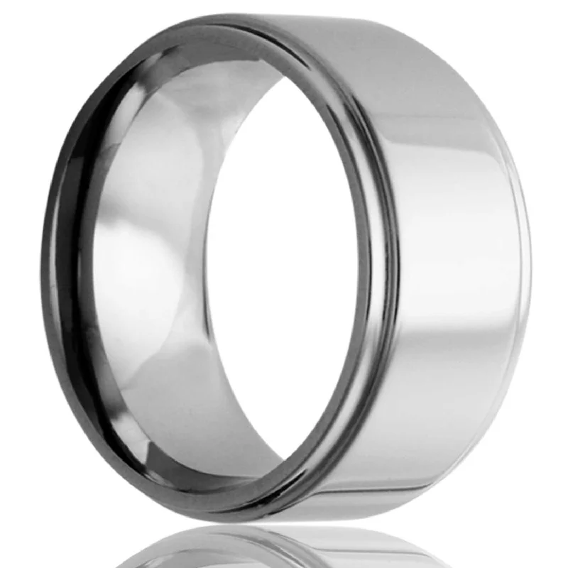 Unique wedding rings for women-Tantalum Wedding Band with Stepped Edges