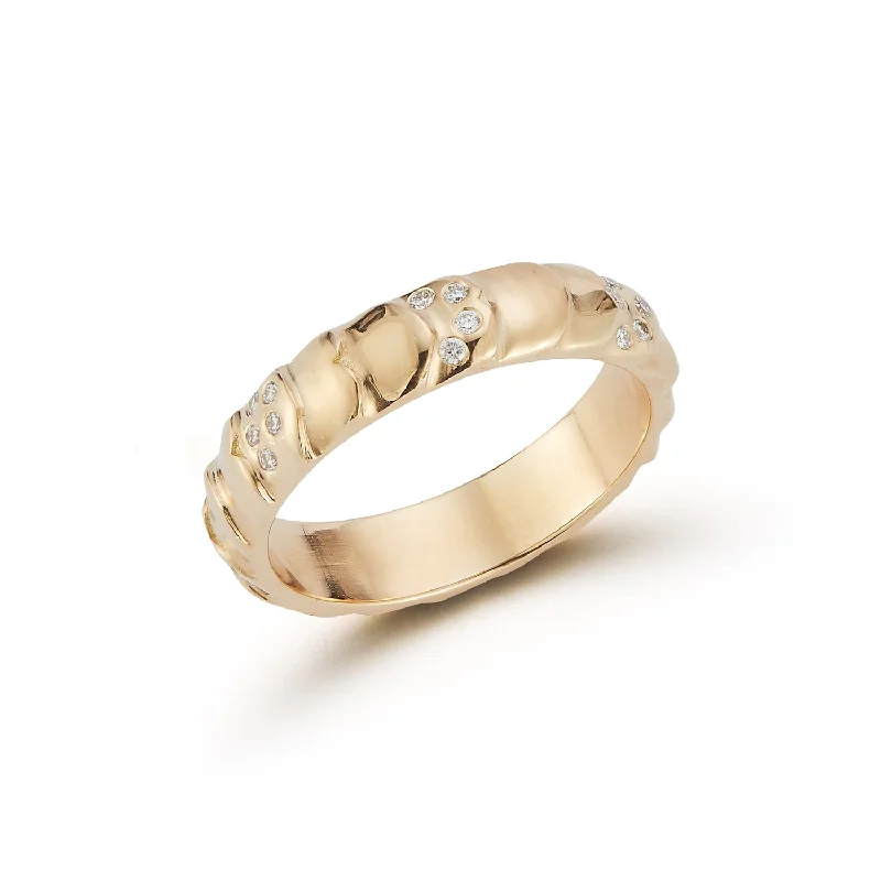 Women’s timeless engagement rings-Aegean Ring - Gold and Diamonds