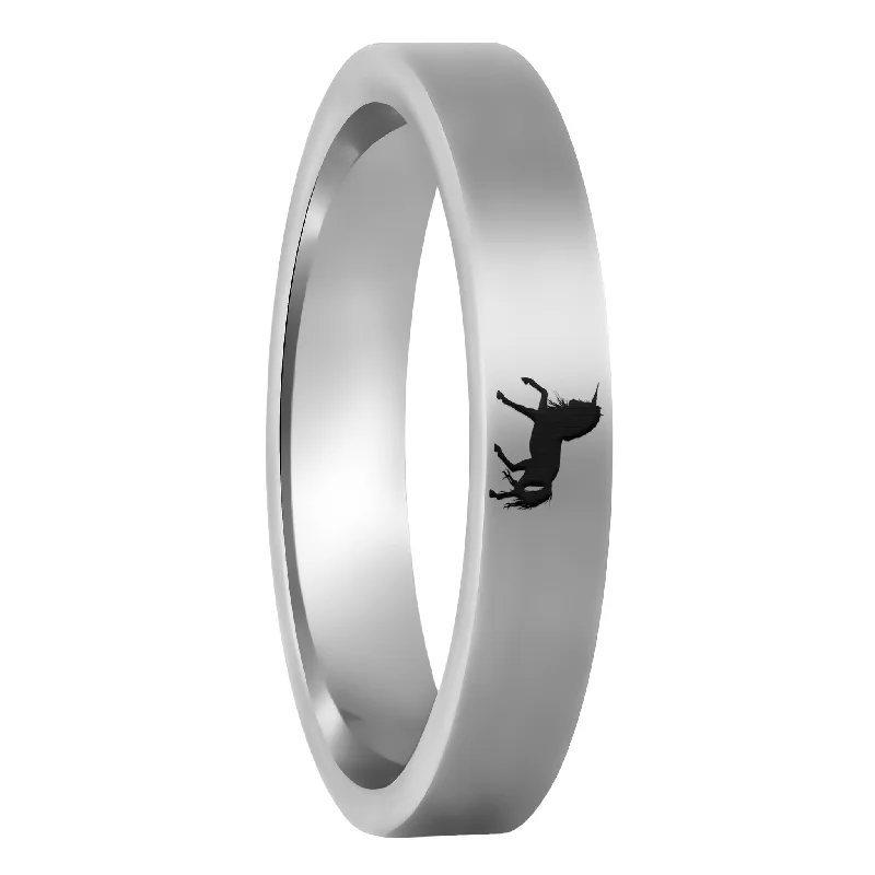 Women’s rings with diamonds-Unicorn Tungsten Women's Wedding Band