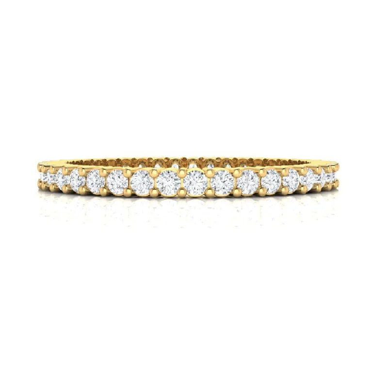 Women’s vintage-inspired engagement rings-14K & 18K Gold Mini Round Diamond Eternity Ring, Lab Grown