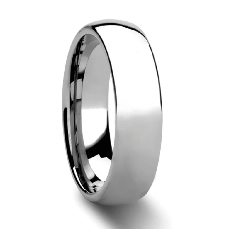 Unique women’s wedding rings-Domed Cobalt Wedding Band