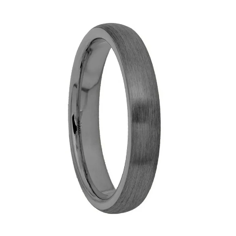 Women’s diamond accent rings-Gunmetal Gray Tungsten Women's Wedding Band