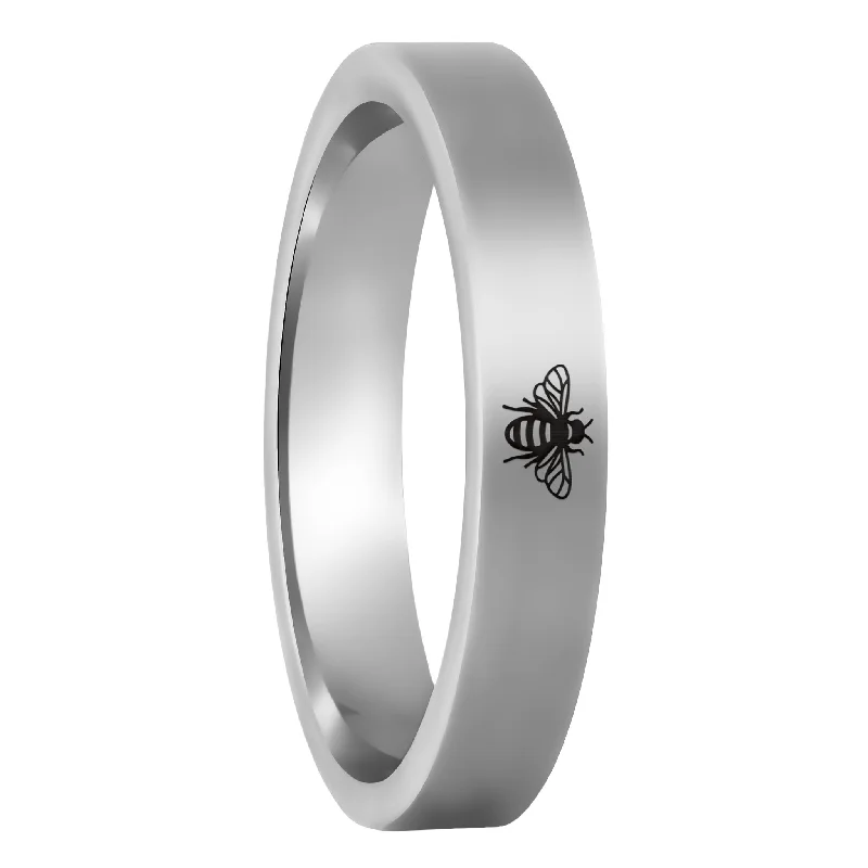 Vintage rings for women-Bee Tungsten Women's Wedding Band